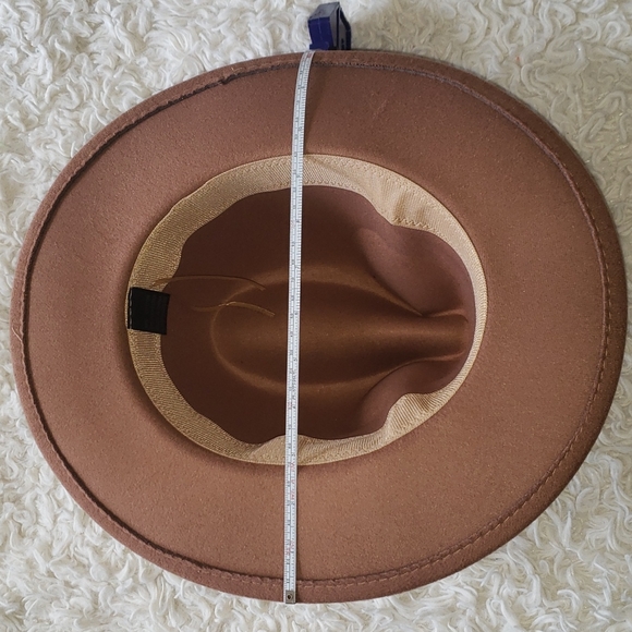 Felt Fedora Panama Hat Camel New - Picture 5 of 6